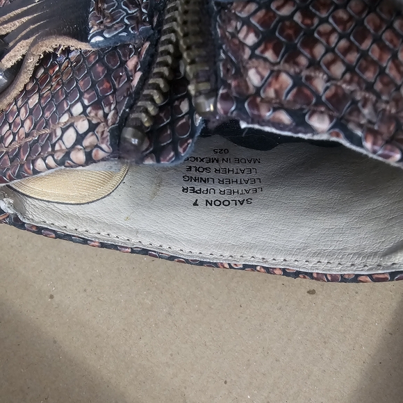 Freebird by Steven Snakeskin Ankle Boots with Brown Accents - Picture 5 of 6